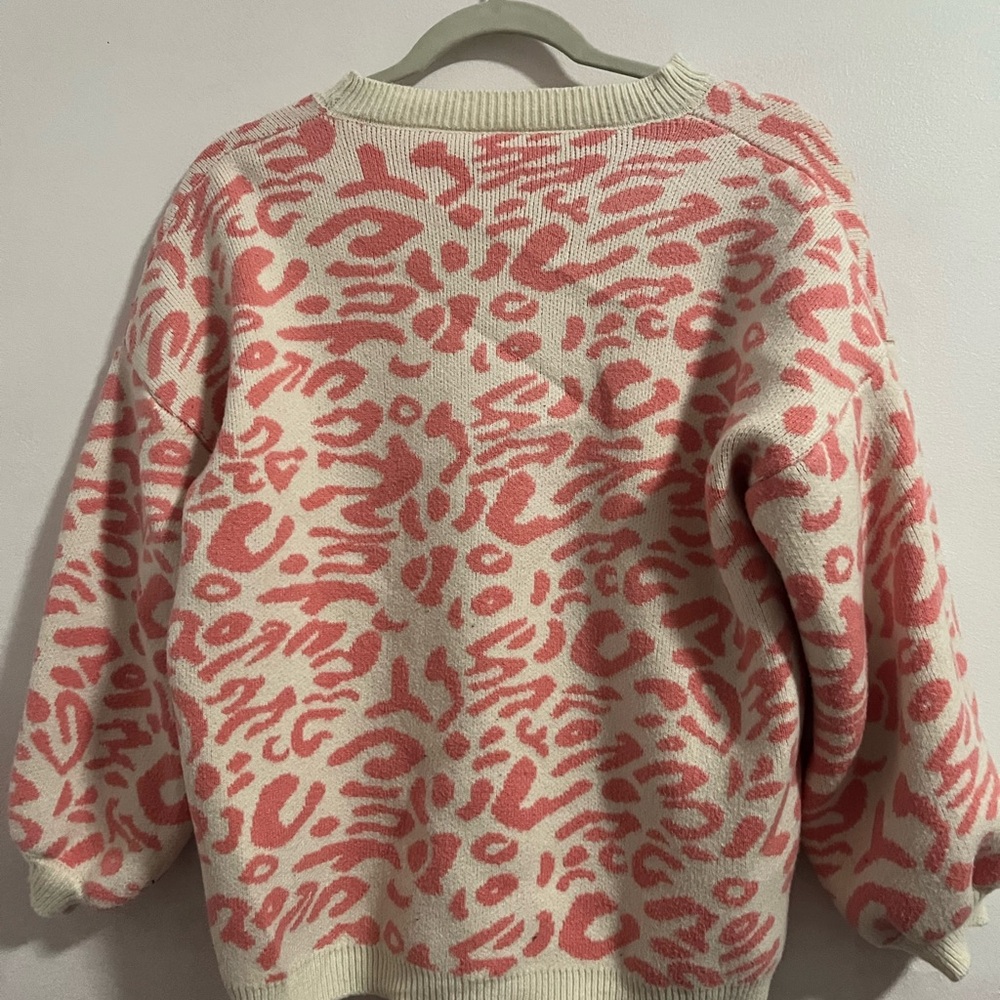 pink cheeta sweater